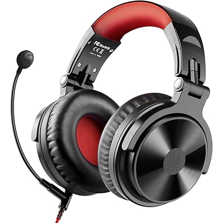 OneOdio ProM ヘッドホン Bluetooth 5.2 ブームマイク付き 110時間再生 ヘッドセット 50mmドライバー 密閉型 ゲーミングヘッドセット ワイヤレス ヘッドフォン PC/Xbox / PS4