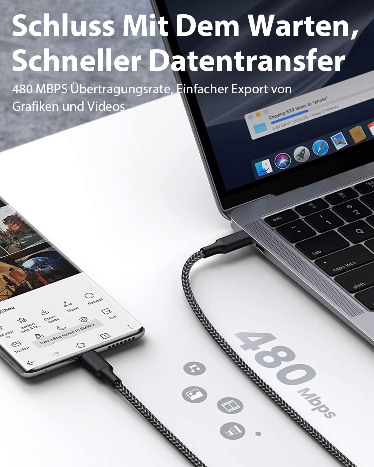 IDISON Kabel USB C Lightning, Certyfikowany Przez MFi Kabel ładowania iPhone type C 2M+1M 2 PACK, kabel szybkiego ładowania Apple Power Delivery iPhone 14/14 Pro/13/13 Mini/12 Pro MAX/XS/XR/SE/iPad