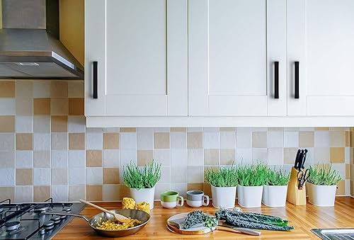 Vista 72 de Ravinte Paquete de 20 manijas cuadradas de gabinete de cocina de 18 pulgadas, color negro mate, tiradores de cajón negros, manijas de gabinete