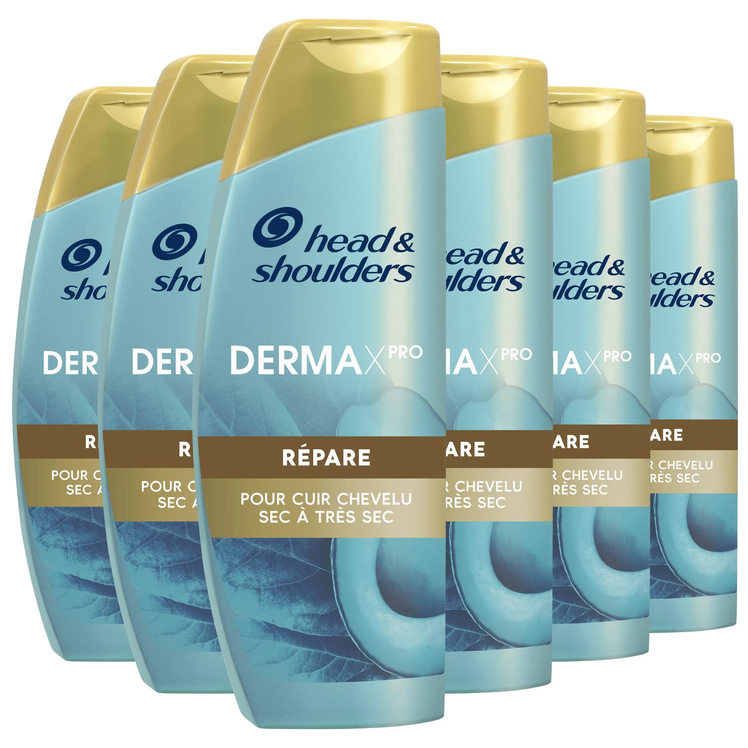 Head & Shoulders Dermaxpro - Ripara Shampoo antipellicola, per pelle Chevelu Secs a Molto Sec, lotto da 6 x 225 ml
