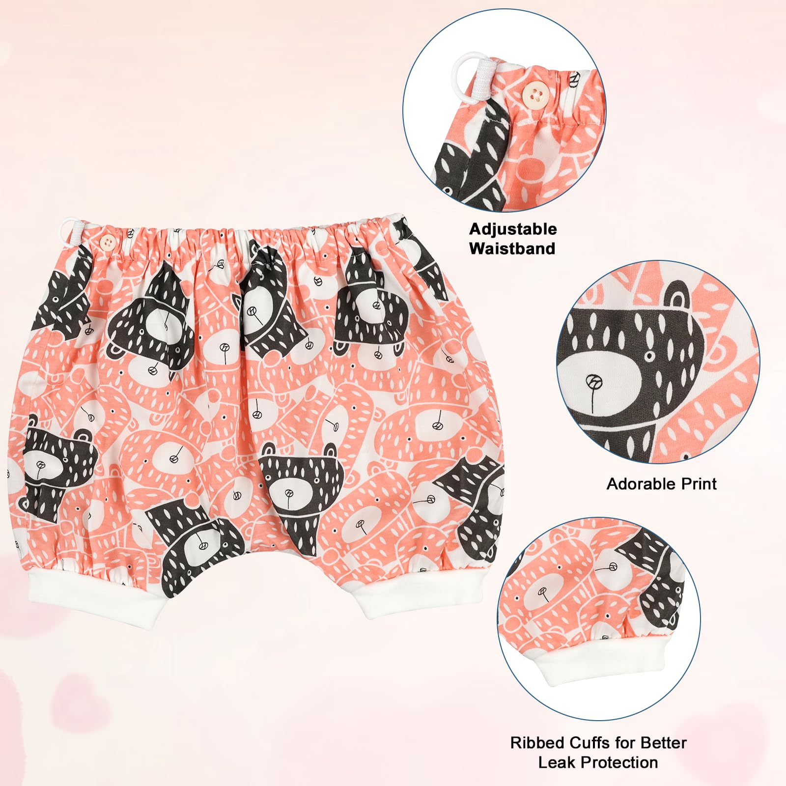 MOEMOE BABY Mutandine di apprendimento Pantaloni da Allenamento Impermeabili Notte gonne per pannolini notturna pantaloni per bambini 2 confezioni