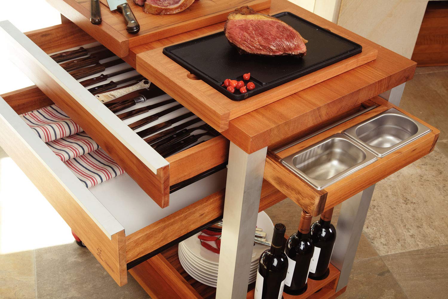 Amazon.co.jp: トラモンティーナ キッチンワゴン サービングカート