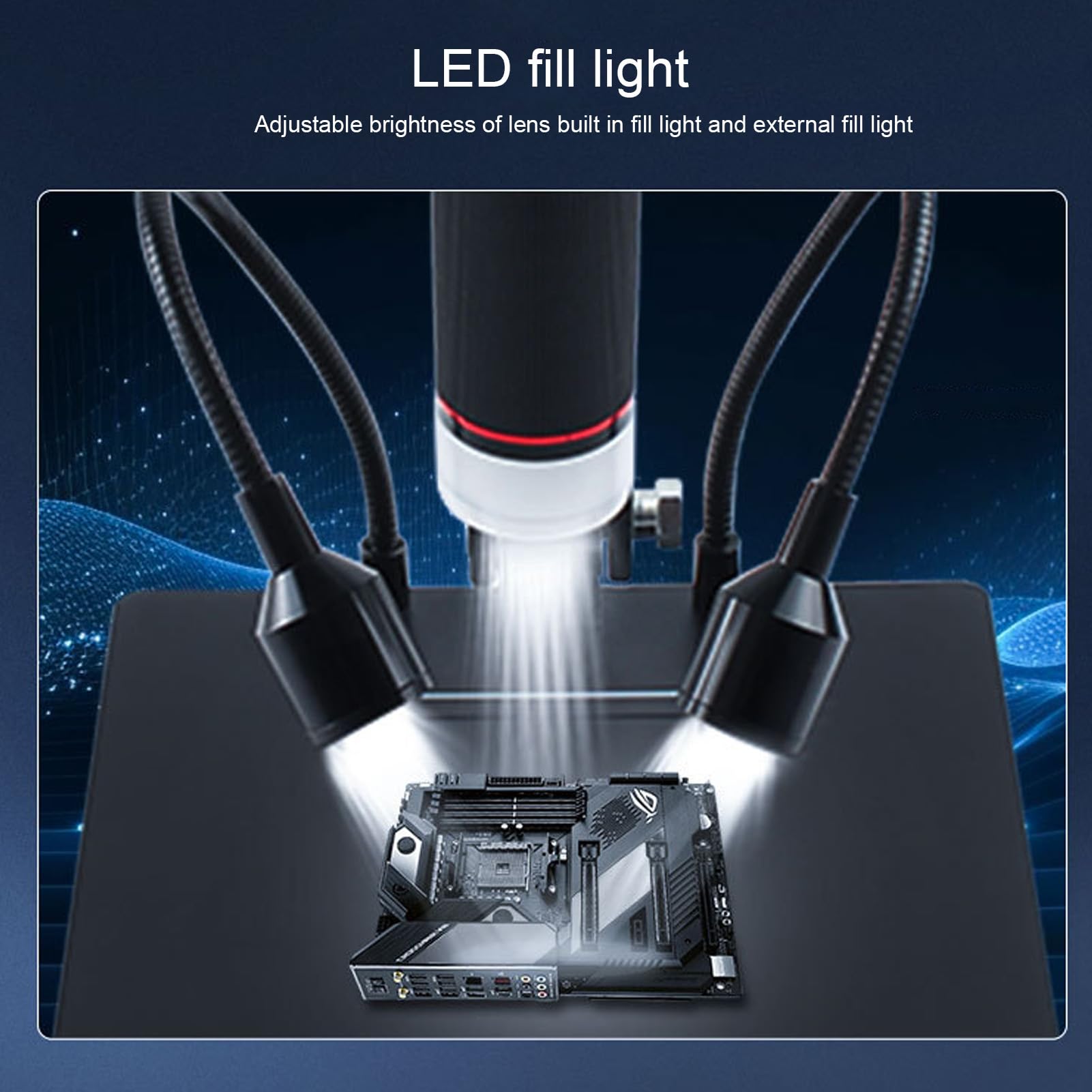 LCD-Digitalmikroskop Professionelles Tragbares 8-Zoll-Digitalmikroskop HD-Objektiv für die Inspektion von Elektronik-Leiterplatten und die Betrachtung von Textilien
