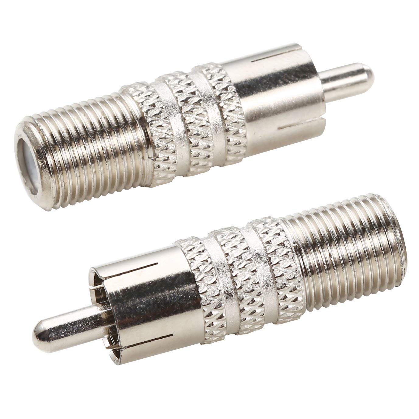 UHPPOTE wtyczka koncentryczna typu F żeńska na RCA męska wtyczka koncentryczna adapter do audio wideo (opakowanie 50)