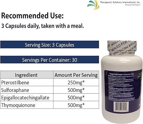 Miniatura 5 de Suplemento dietético natural multipatentado para apoyo inmunológico con una mezcla sinérgica de pterostilbeno, extracto de brote de brócoli,