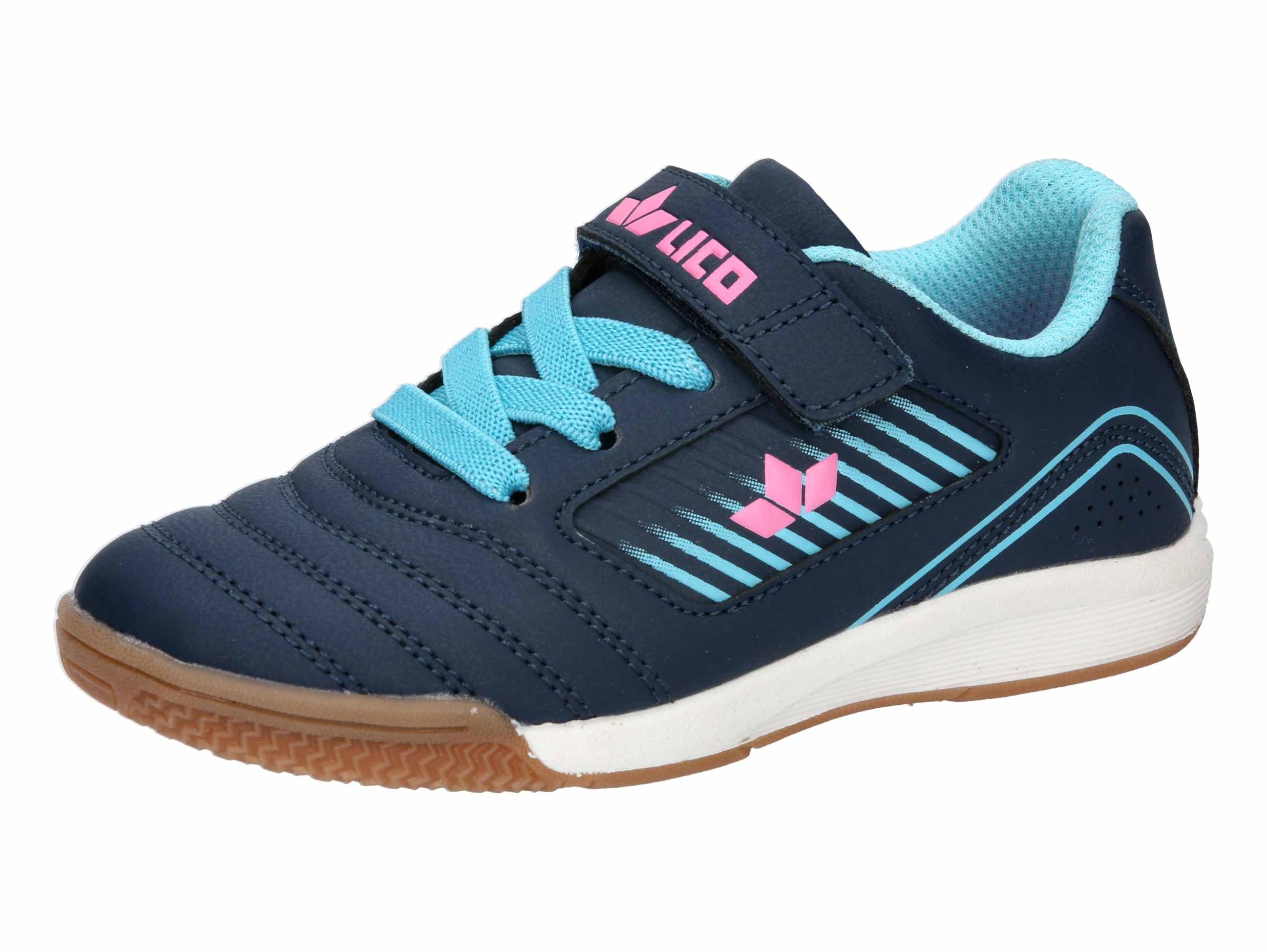 Lico Boys Unisex Children's Chaska VS Indoor Trainers, Navy/Turquoise/Pink, 29 EU, Navy Turquoise Pink, 10.5 UK Child