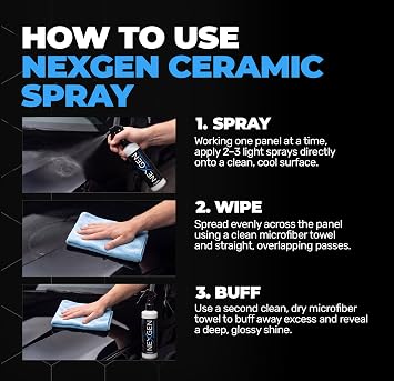 Nexgen Ceramic Spray Silicon Dioxide, Ceramic Coating Spray for Cars (8oz)