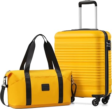 COOLIFE 55 40 20 Cabin Suitcase+40x2536x20cm Expandable Ryanair Cabin Bag