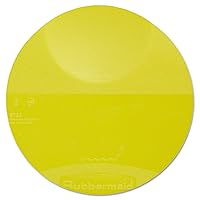 Vista 1 de Rubbermaid Productos comerciales Contenedor redondo de plástico para almacenamiento de alimentos con asa, 4 cuartos de galón, amarillo, rango