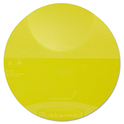Rubbermaid Productos comerciales Contenedor redondo de plástico para almacenamiento de alimentos con asa, 4 cuartos de galón, amarillo, rango de