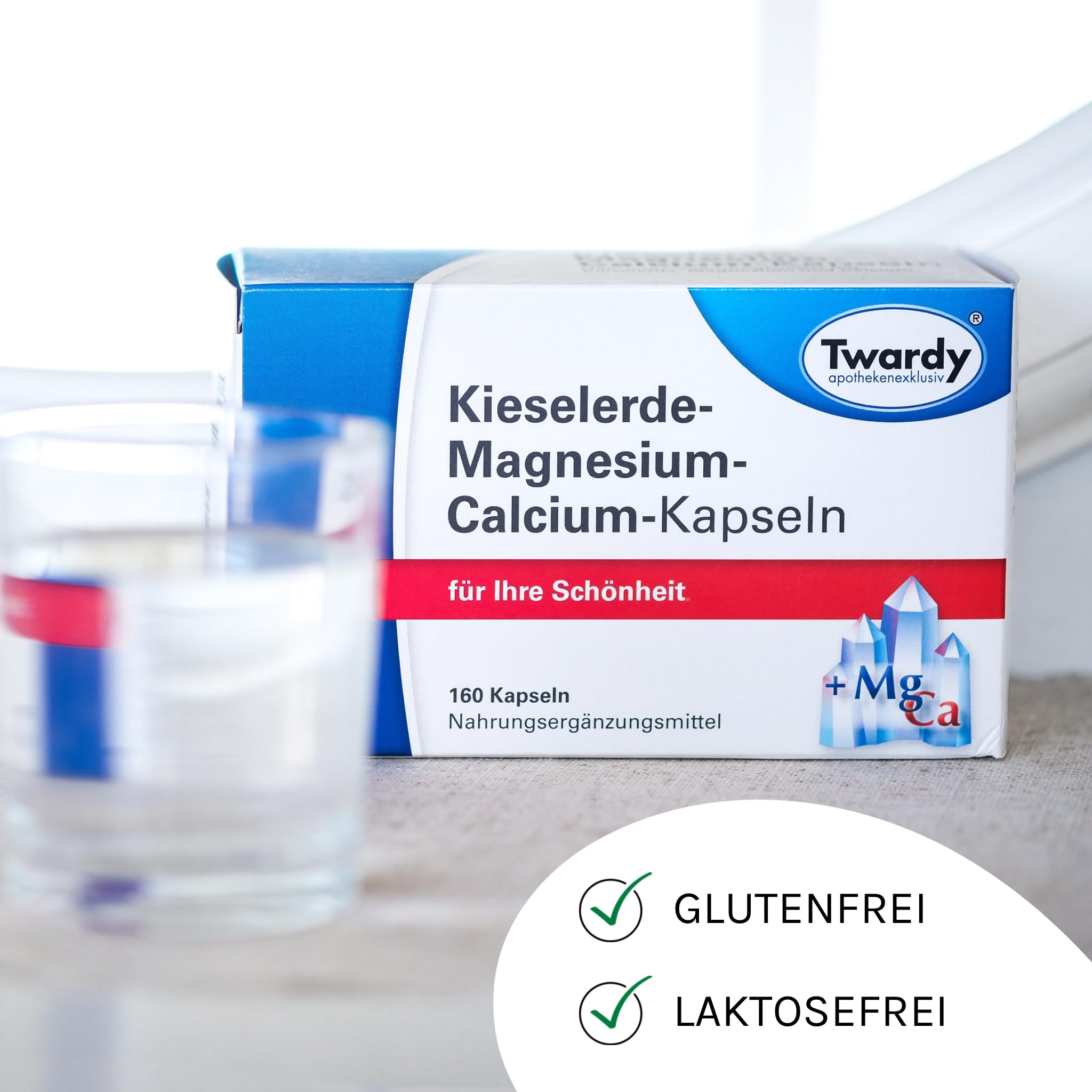Astrid Twardy Kieselerde-Magnesium-Calcium Kapseln – Unterstützt Knochen, Muskeln und Bindegewebe - 2x160 Kapseln