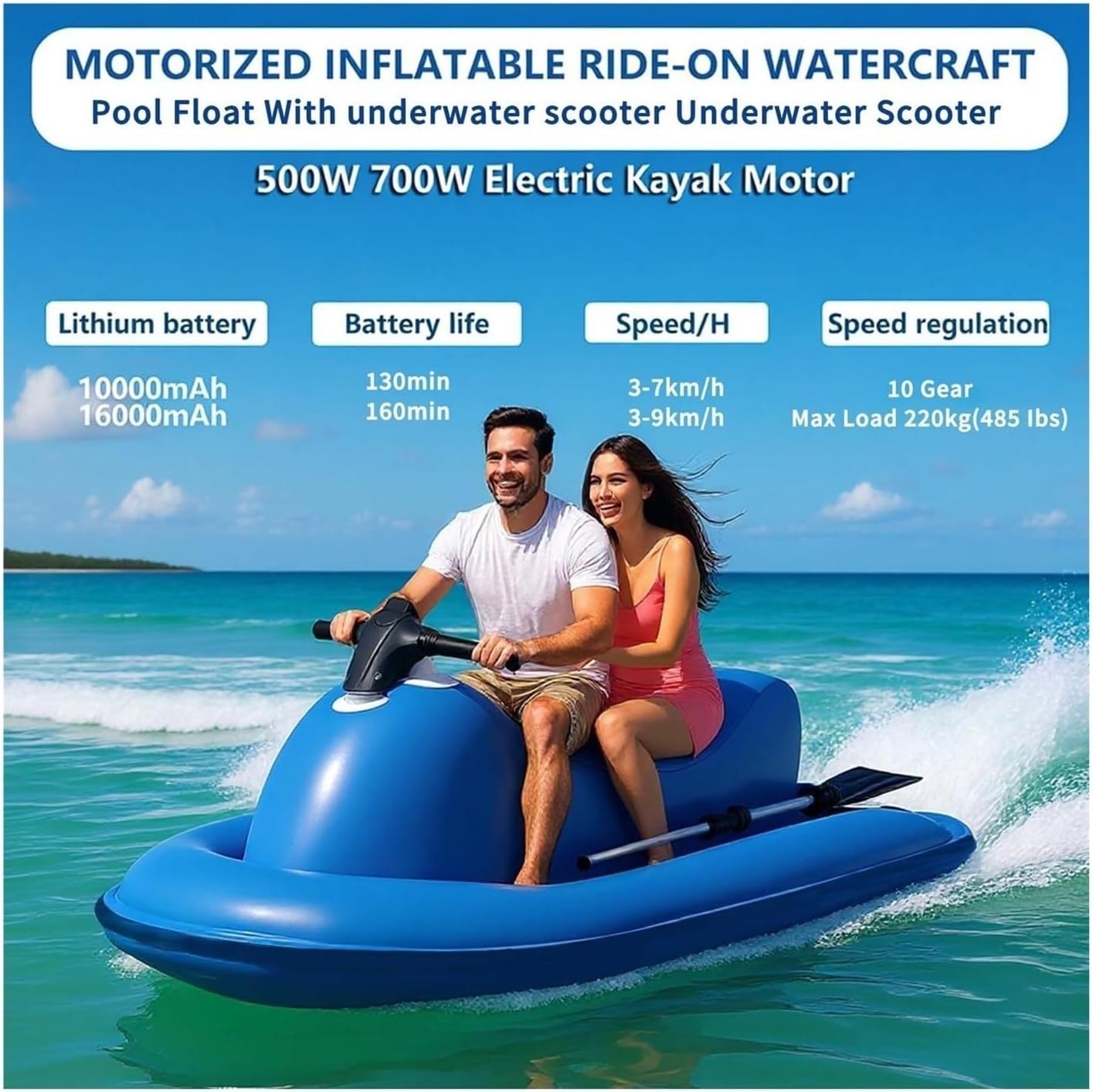 Inflatable Electric Underwater Scooter Jet Ski Boat