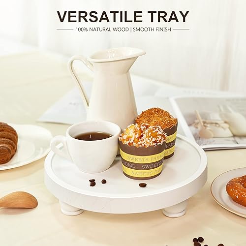 Miniatura 4 de EOSAHR Elevador decorativo de madera para decoración del hogar soporte de exhibición de granja para encimera de cocina, fregadero de baño y