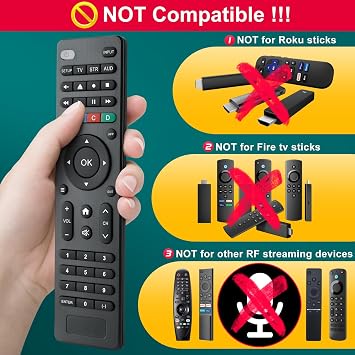 Universal-TV-Remote for Samsung, LG, Sony, Hisense, TCL, RCA, Toshiba, Panasonic, Sharp, Philips, Haier, Hitachi, JVC TV | Smart Infrared Remote, for Panasonic, Sharp, Philips, Haier, Hitachi, JVC TV and Soundbar-Audio, DVD/Blu-ray devices