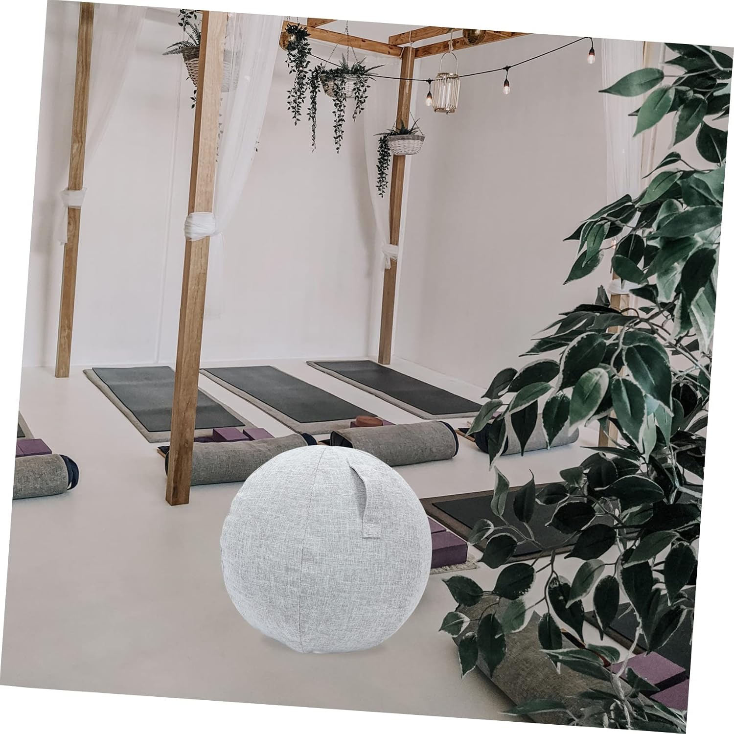 Yoga Protective Cover Breathable Cotton Linen Sleeve Washable Case for Exercise for Gym Home Use