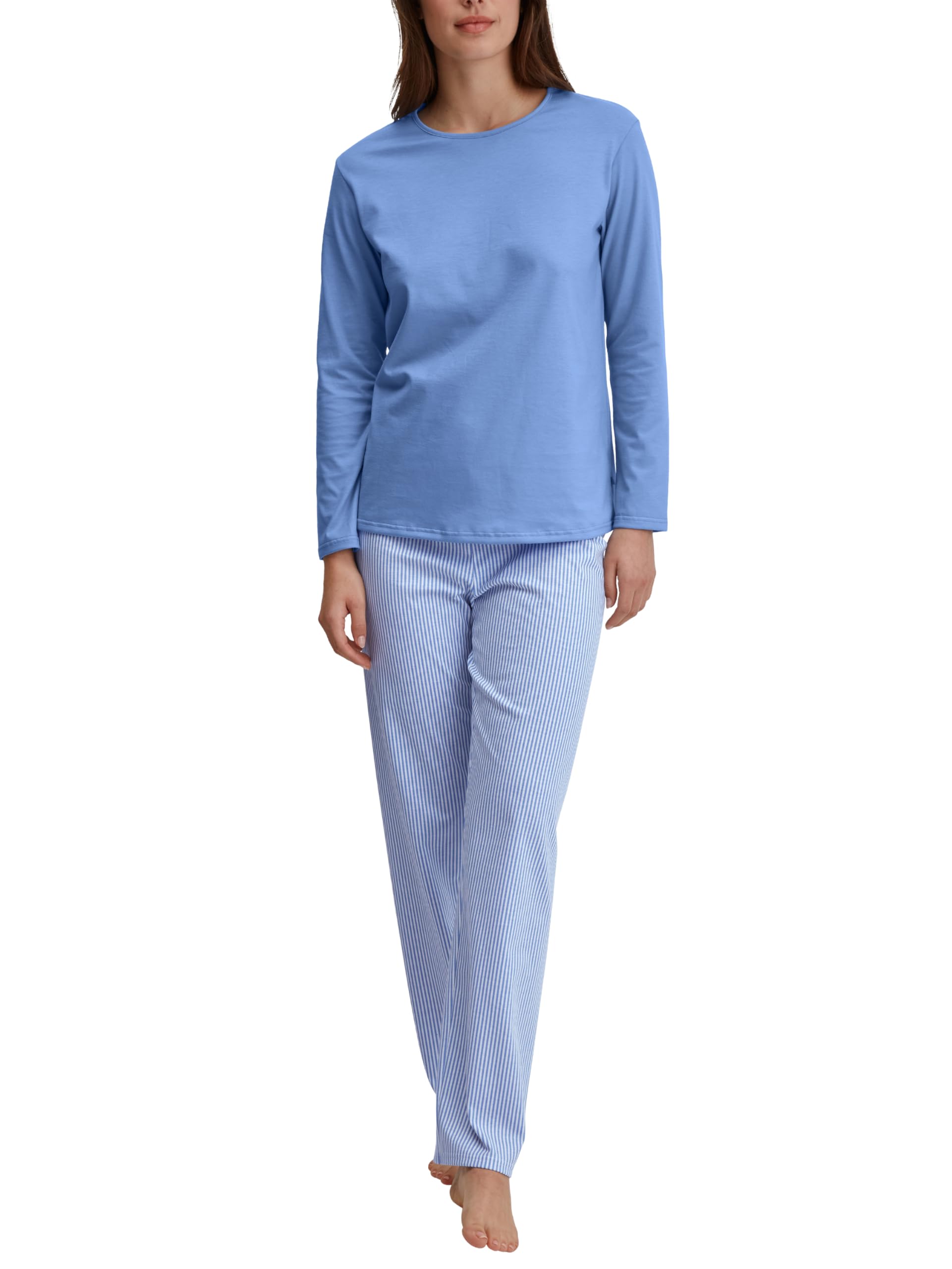 Calida Women's Hydrangea Blue Pyjamas, 36-38