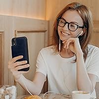 Vista 8 de DJDUCK Funda diseñada para iPhone XR con tarjetero y cierre magnético, protección de piel con bloqueo RFID, a prueba de golpes, para mujeres y Azul