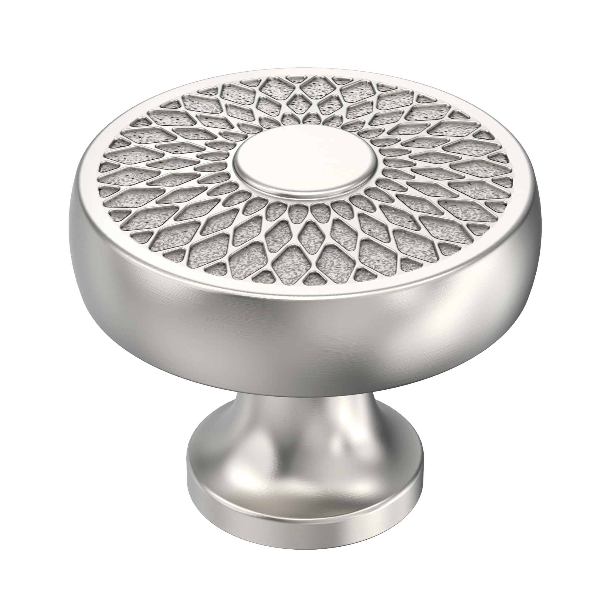 Boutons de cuisine ronds en nickel satiné brossé pour moderniser vos meubles de maison