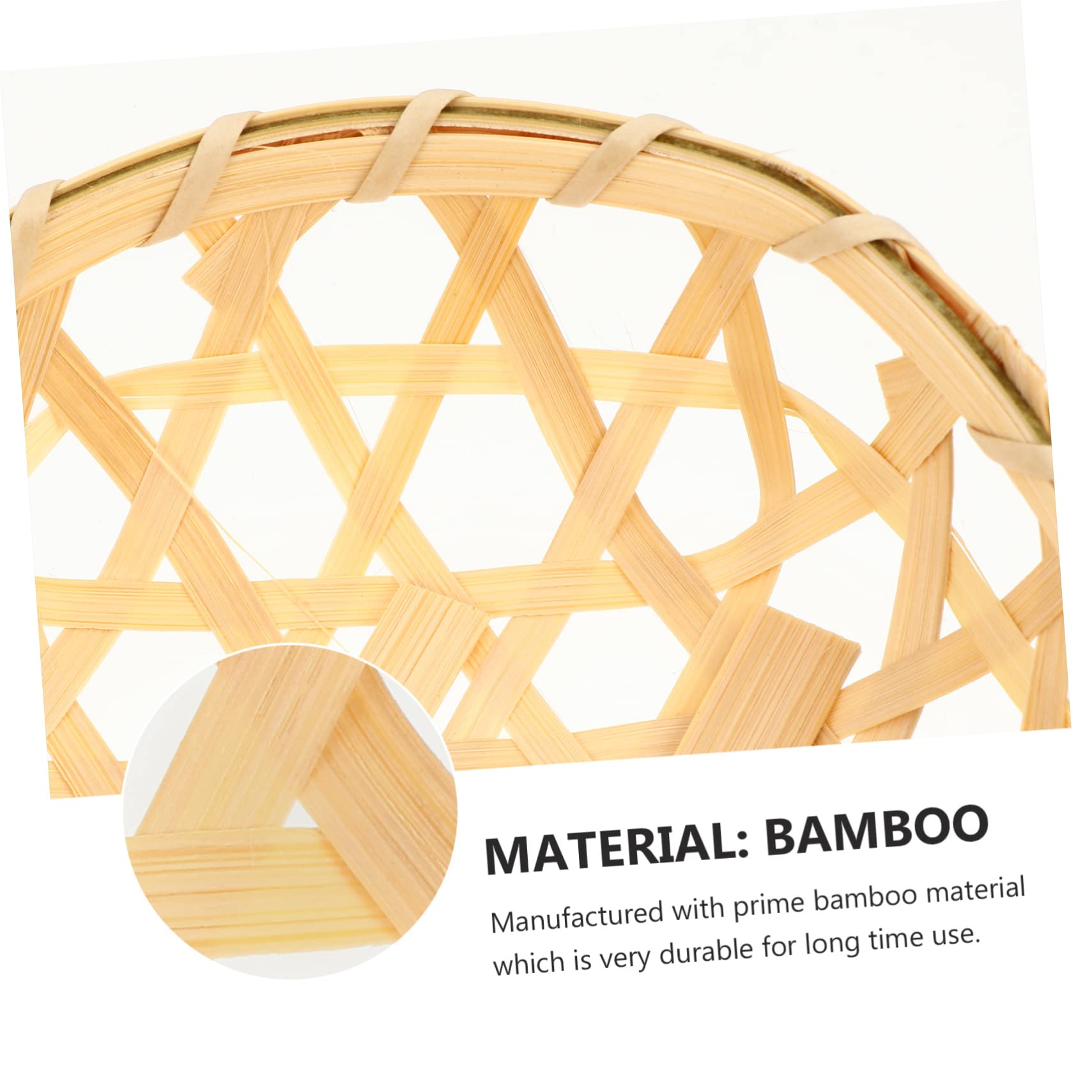 Cabilock 2sets Handmade Woven Storage Basket Portable Vegetable and Snack Baskets Stylish Design Safe and Odorless for Organizing Home Essentials 3pcs*2