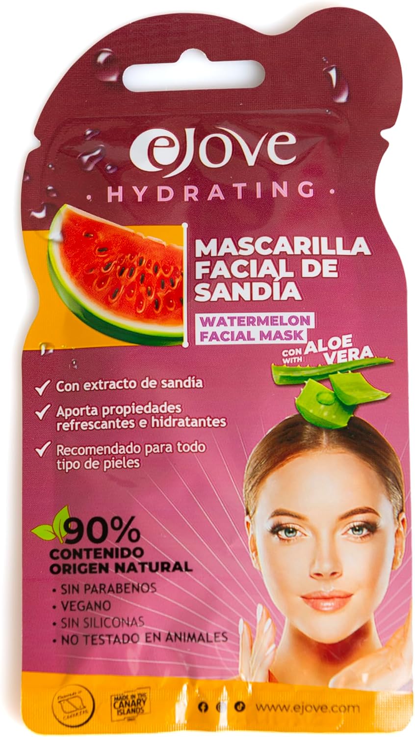 Gezichtsmasker met Watermeloen Extract 20 ml | Hydraterend Gezichtsmasker | Verfrissend en Verjongend Masker | Gezichtsmasker voor Alle Huidtypes | Natuurlijke Gezichtsverzorging