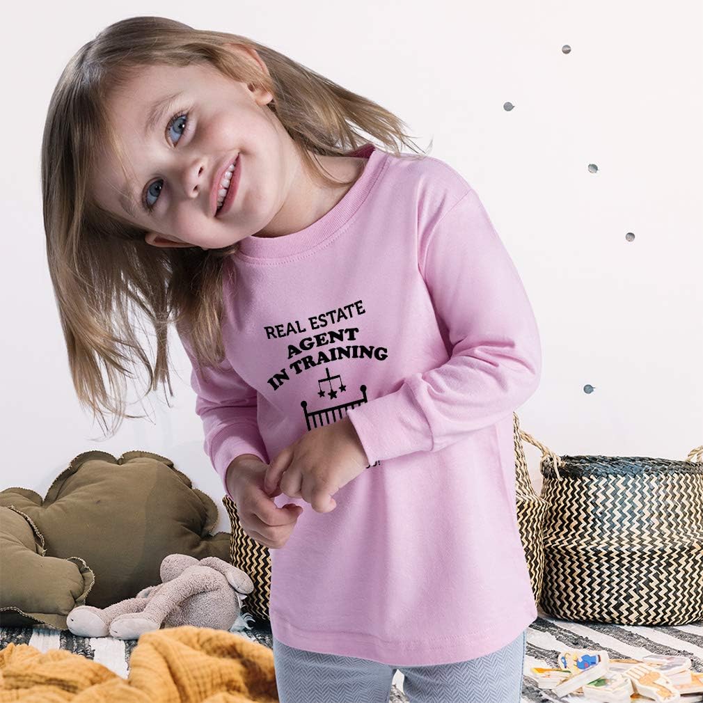 Kids Long Sleeve T Shirt Real Estate Agent in Training I've Got The Perfect Crib for You! Cotton Boy & Girl Clothes Funny Graphic Tee Black Design Only 3T
