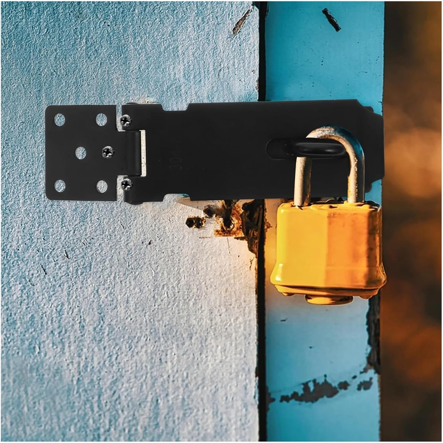 Hasp Latch 12 Stainless Steel Padlock Hasps, Heavy-Duty Door Locks, Pull-Type Hinge Multi-Functional Cabinet and Window for Door Gate Cabinets Etc