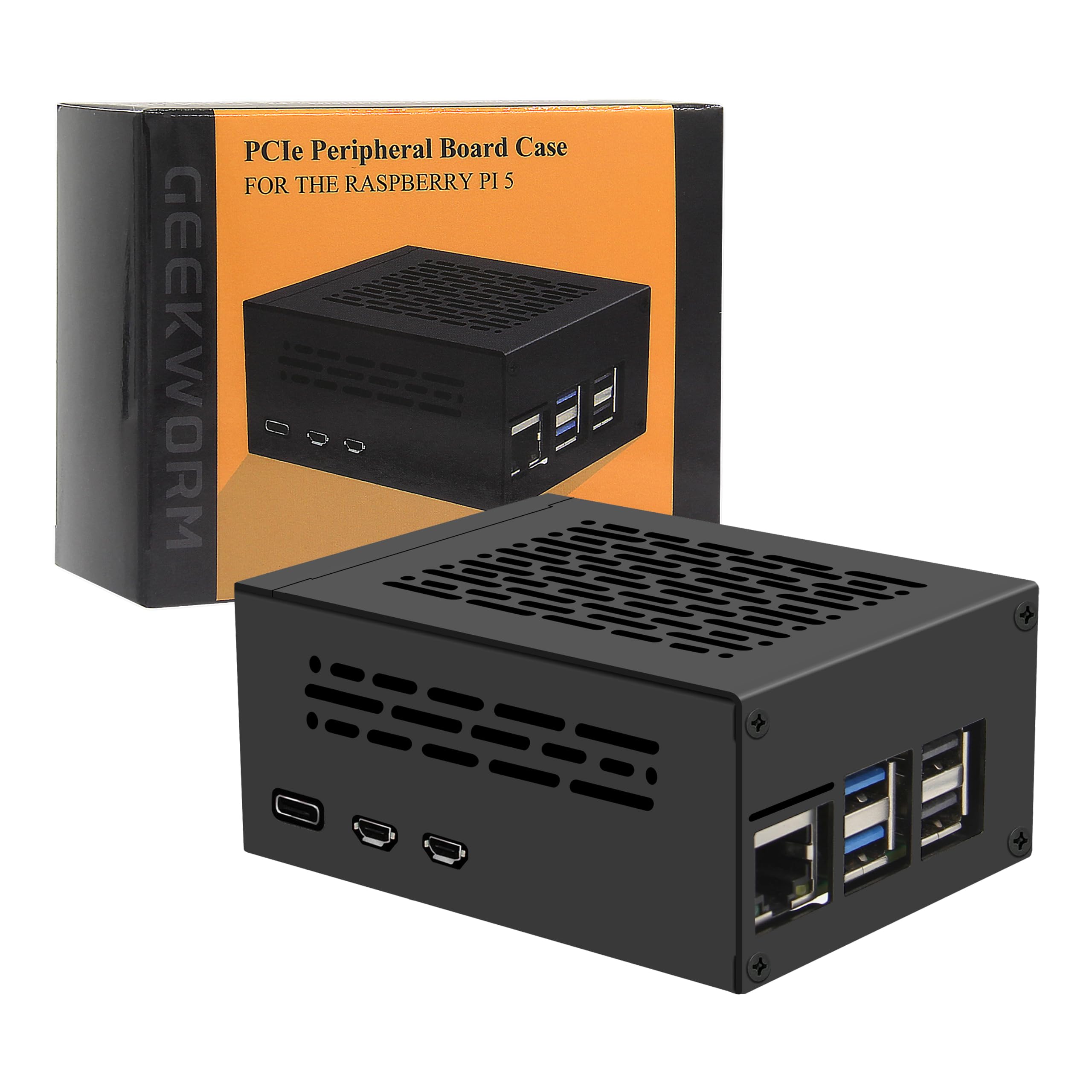 Amazon.co.jp: Geekworm Raspberry Pi 5 ケース P579 金属ケース Pi 5