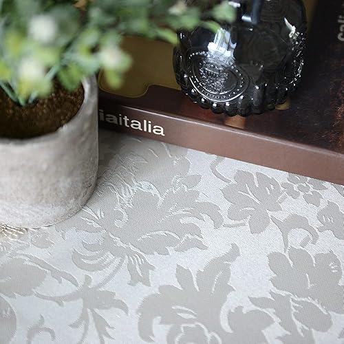 Miniatura 4 de ARTABLE Manteles de encaje ovalados para otoño, decoración de flores antiguas, mantel de macramé para exteriores, granja, rústico, cocina, fiesta,