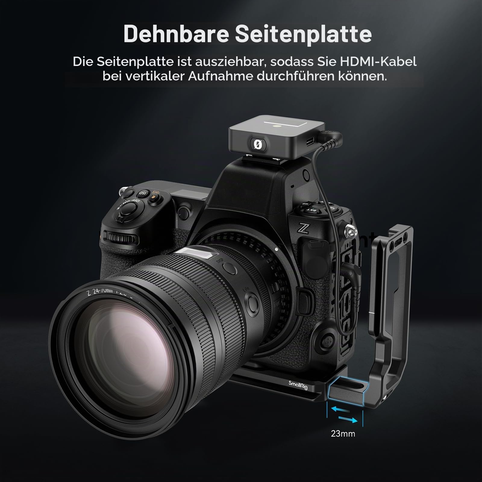 SMALLRIG Z8 L-Bracket für Nikon Z 8 Kamera, Schnellwechsel L-Platte für Arca-Typ, Schneller Wechsel Zwischen Horizontaler und Vertikaler Aufnahme, für Landschafts und Tierfotografie – 3942