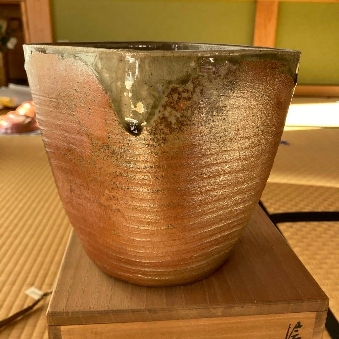 大名物写 利休丸壺茶入 松本鐵山 仕覆 藤種緞子 美品共箱 茶道具 大名物写 利休丸壺茶入 松本鐵山 仕覆 藤種緞子 美