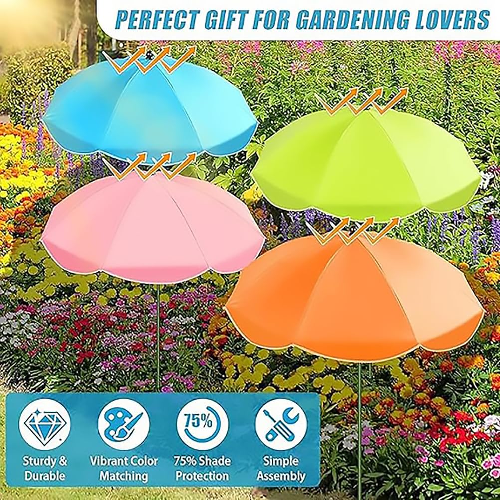 24" Angles Réglables Parasols pour Plantes D'Extérieur Parasol De Jardin Ombre pour Plante en Pot, Couverture D'Ombrage De Parasol De Plante De Jardin pour Fleurs De Patio, Plantes,4pcs
