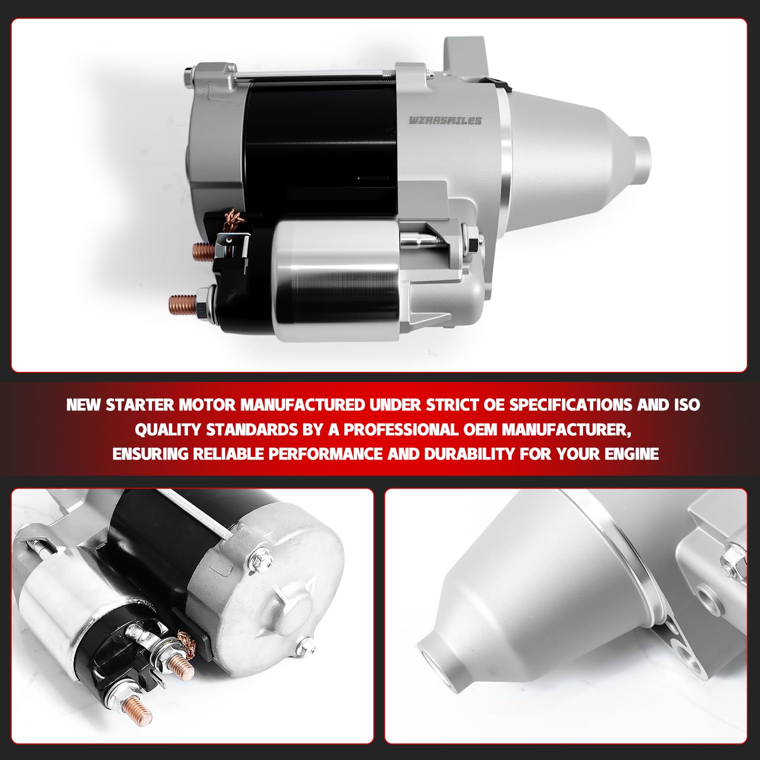 New Starter Motor 19612 Compatible with for Briggs & Stratton 32HP Vanguard V-Twin Air Cooled Engines, Replacement for 807383 809054 845760 84006533 SND0529 428000-0230