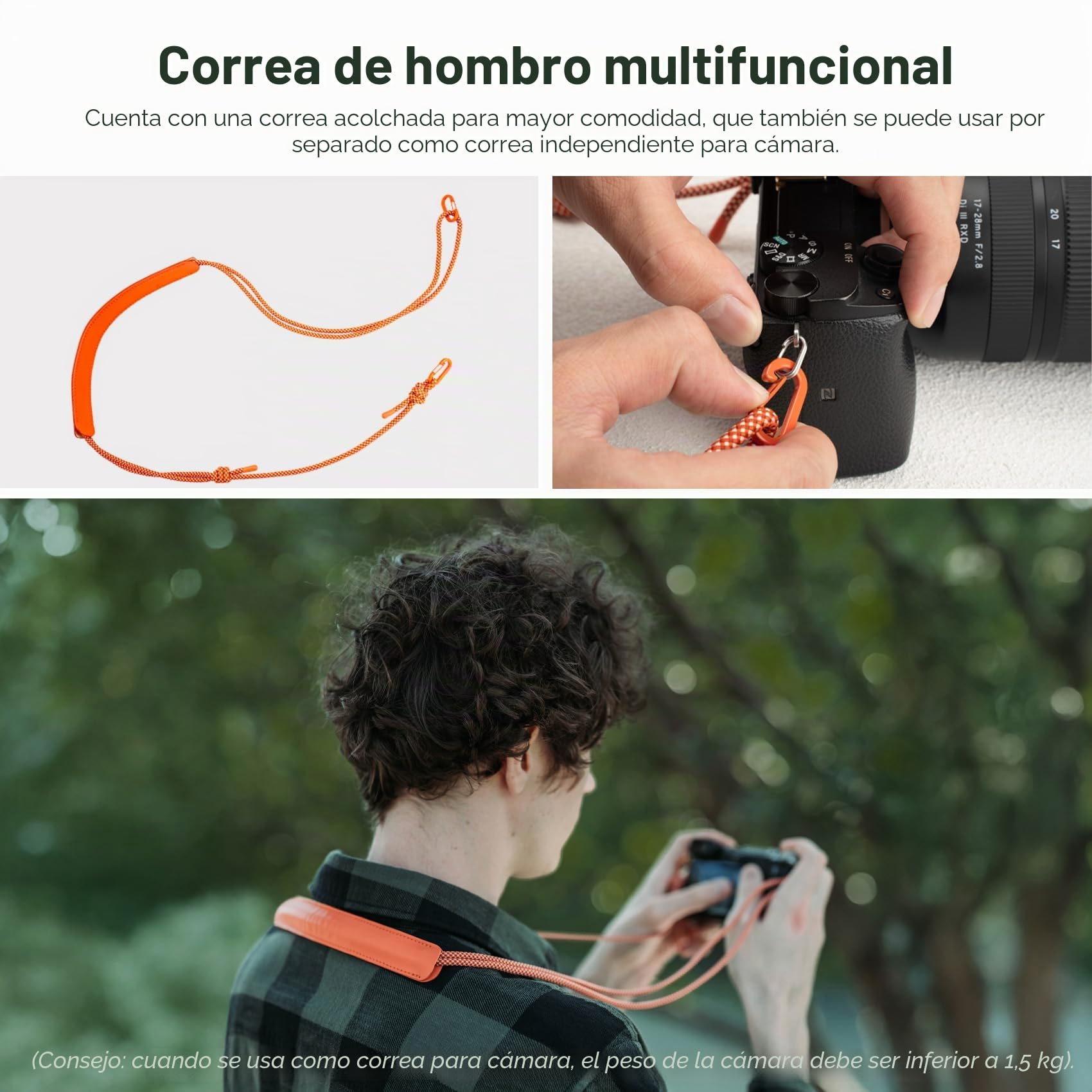 PGYTECH OneGo Bolso de Hombro con Cordón Compatible con Cámara, Bolso Suave para Cámaras sin Espejo/Nikon/Canon/Sony/Fuji/dji OSMO Pocket 4/3,Verde