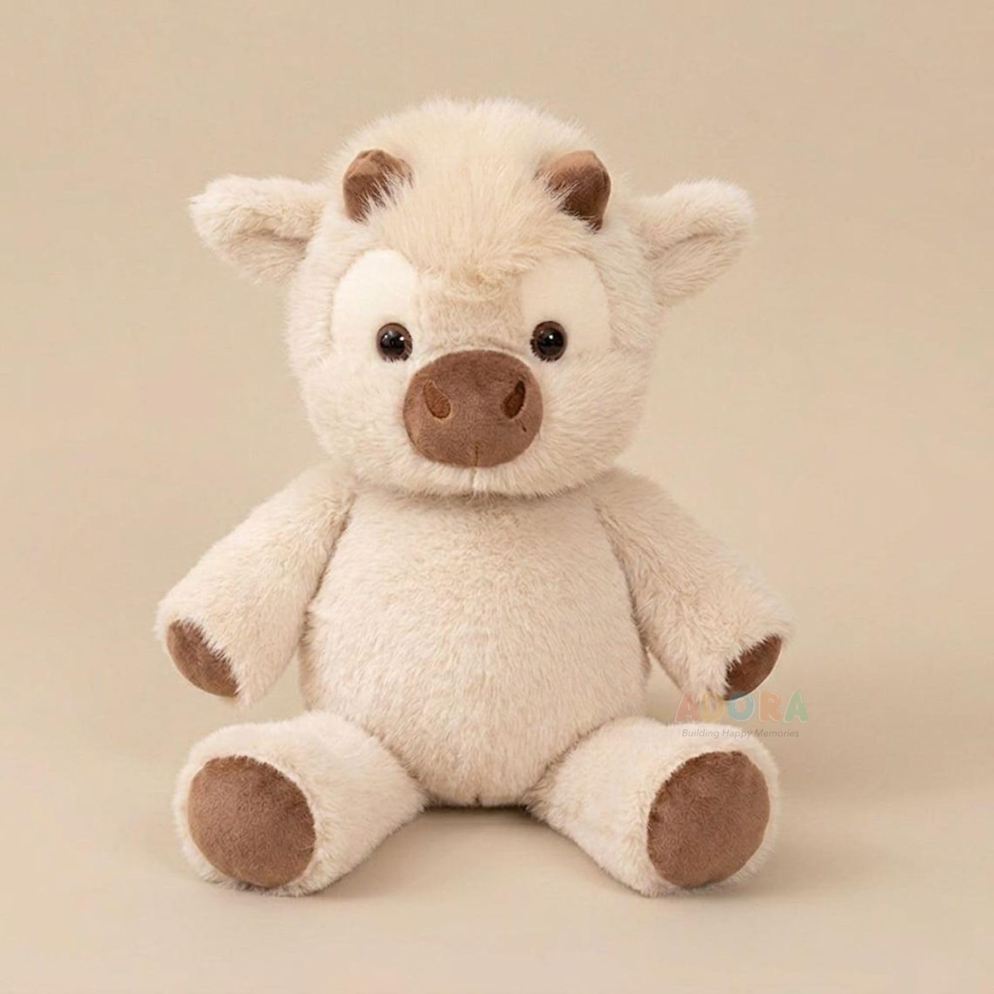 ADORA Running Stuffed Animal Soft Plush Toy 40 cm, Highland Calf Plush Doll, Teddy Cotton Filled Soft Cuddle Toy for Kids, Girls, Boys & Toddlers, Cream Khaki (AD_Cow_Running_140)-image-43