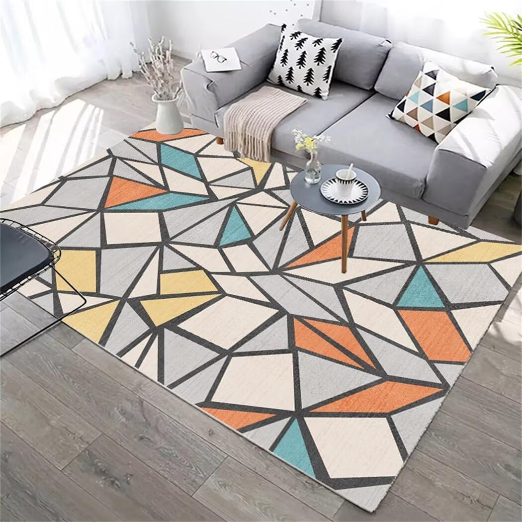Tapis enfants doux jaune 180x230cm grand modèle lavable pour salon