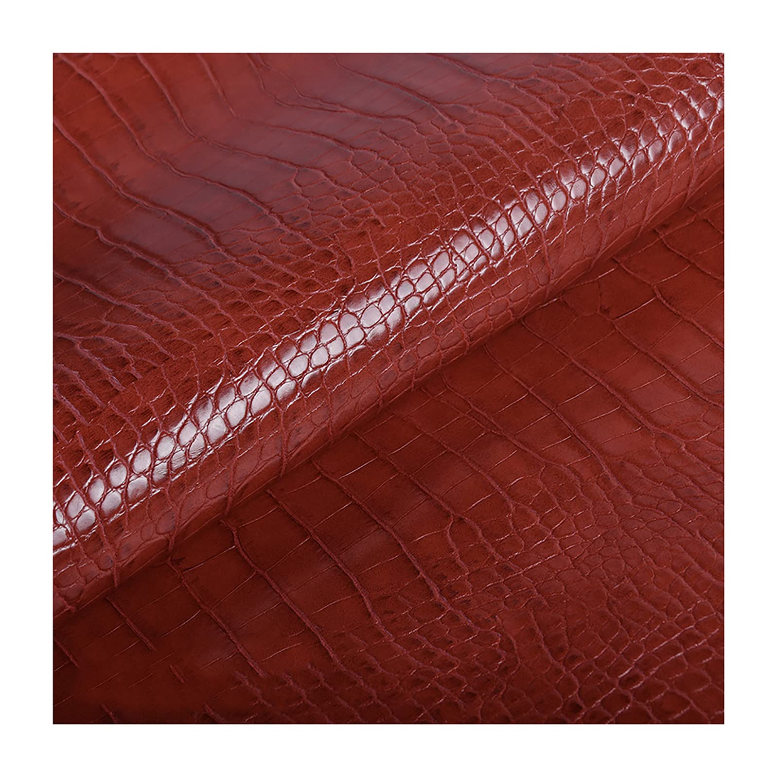 Tela de piel sintética de cocodrilo para tapicería, 1,0 mm de grosor, para manualidades, fundas de teléfono, carteras, ancho de 138 cm, tamaño: 1,38 x 4 m