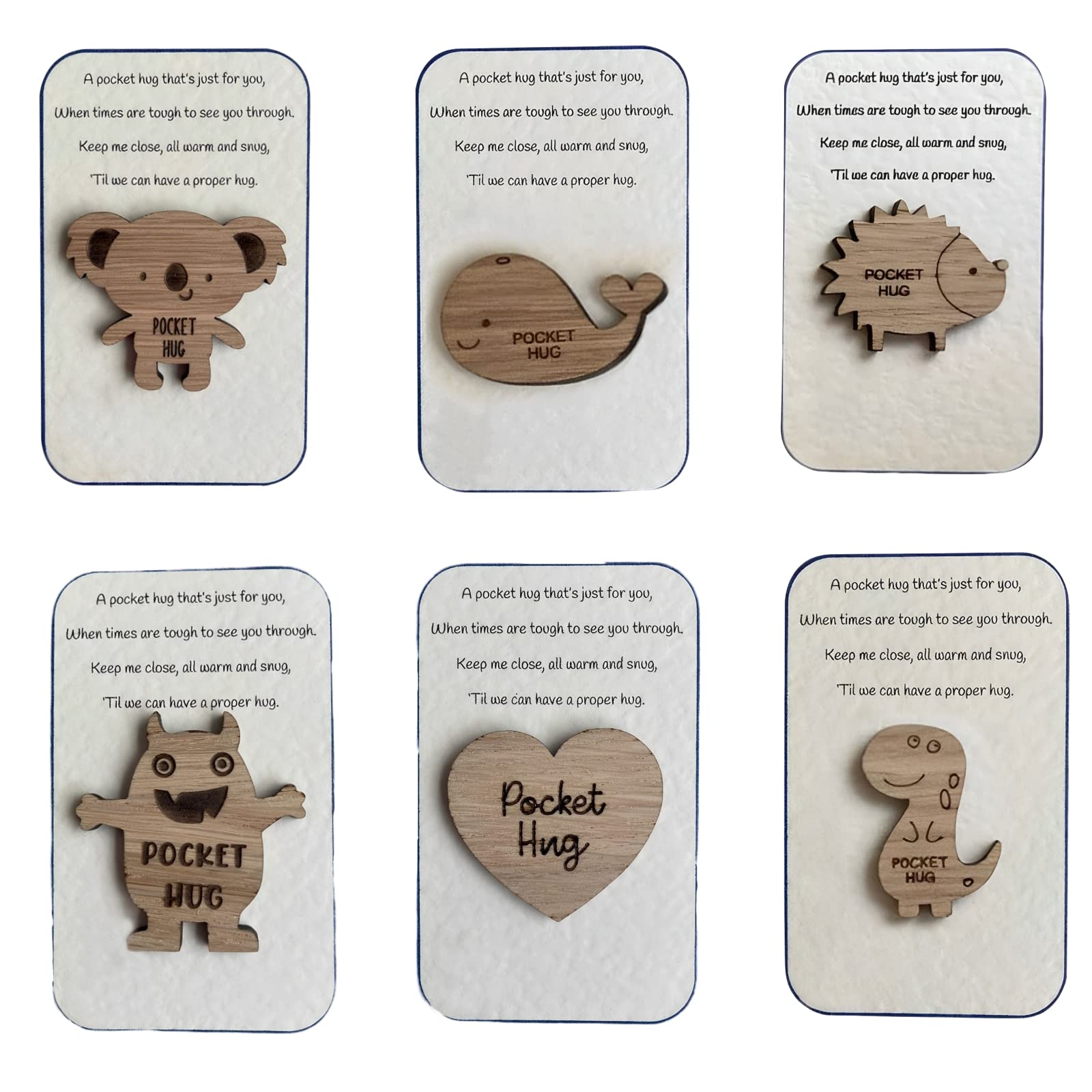 Un piccolo abbraccio tascabile come ricordo di una relazione a distanza, moneta doppia tasca, regalo di ispirazione su entrambi i lati, portachiavi in pelle, per donne e figlie, Natale, 3 cm, argento