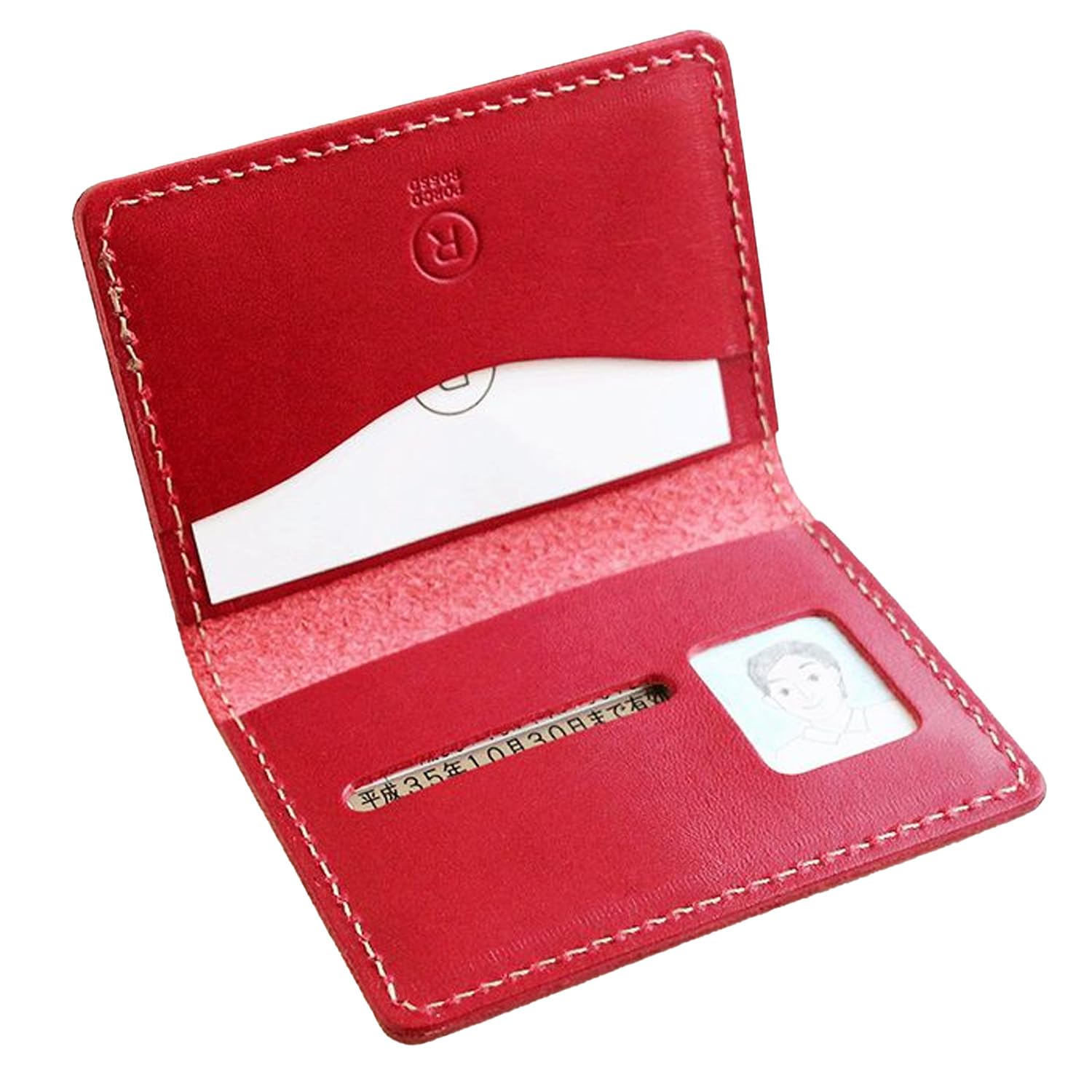Polcolosso Tochigi Leather Bifold ID Case, Red