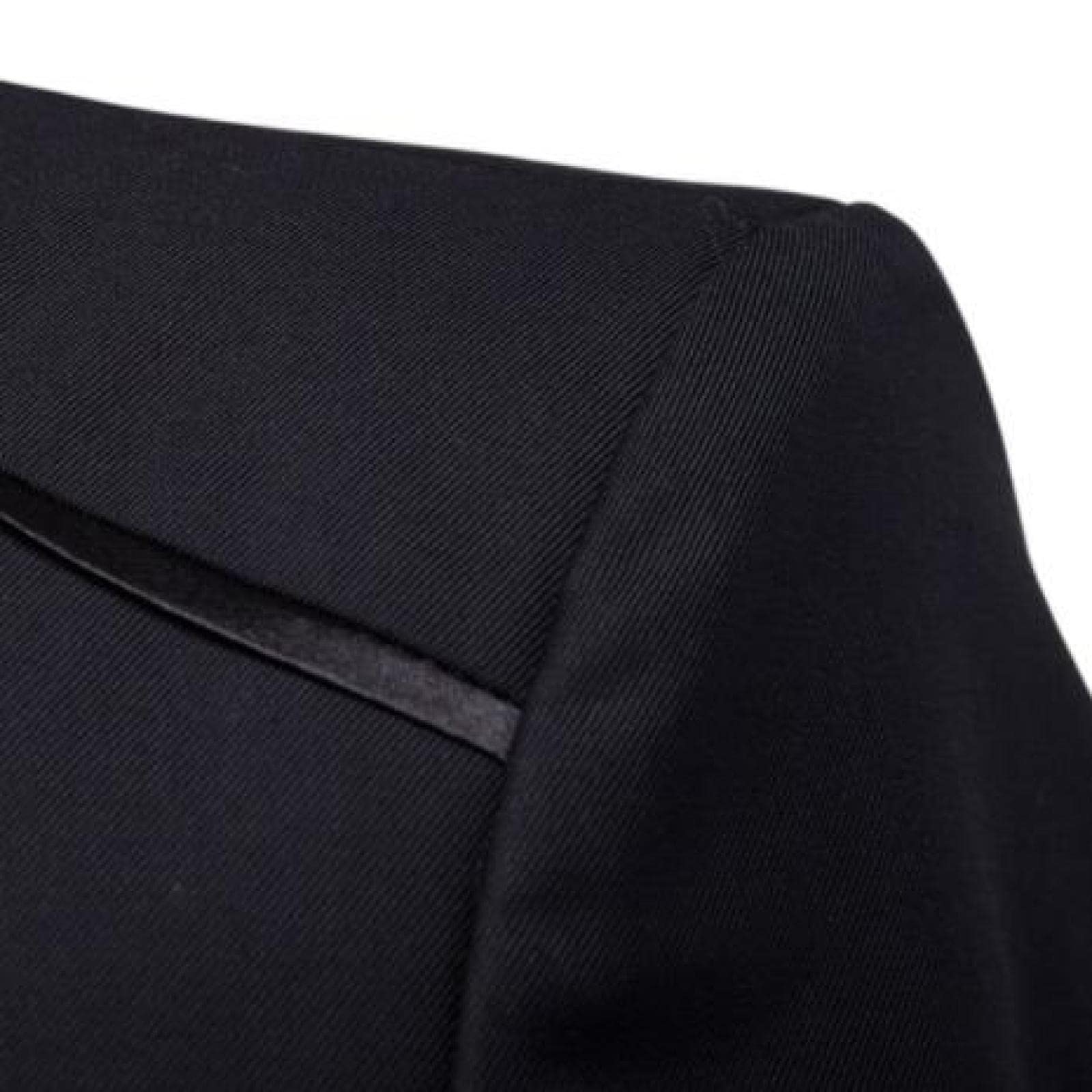 Chaqueta de traje con cuello alto y temperamento de color sólido para hombre, cómoda, informal, versátil, simple y delgada, con botones