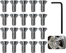 5 Pcs 970076 Wheel Center Cap Screws Allen Head & Allen Wrench, Fit for American Racing Torq Thrust Wheels (20 Pcs)