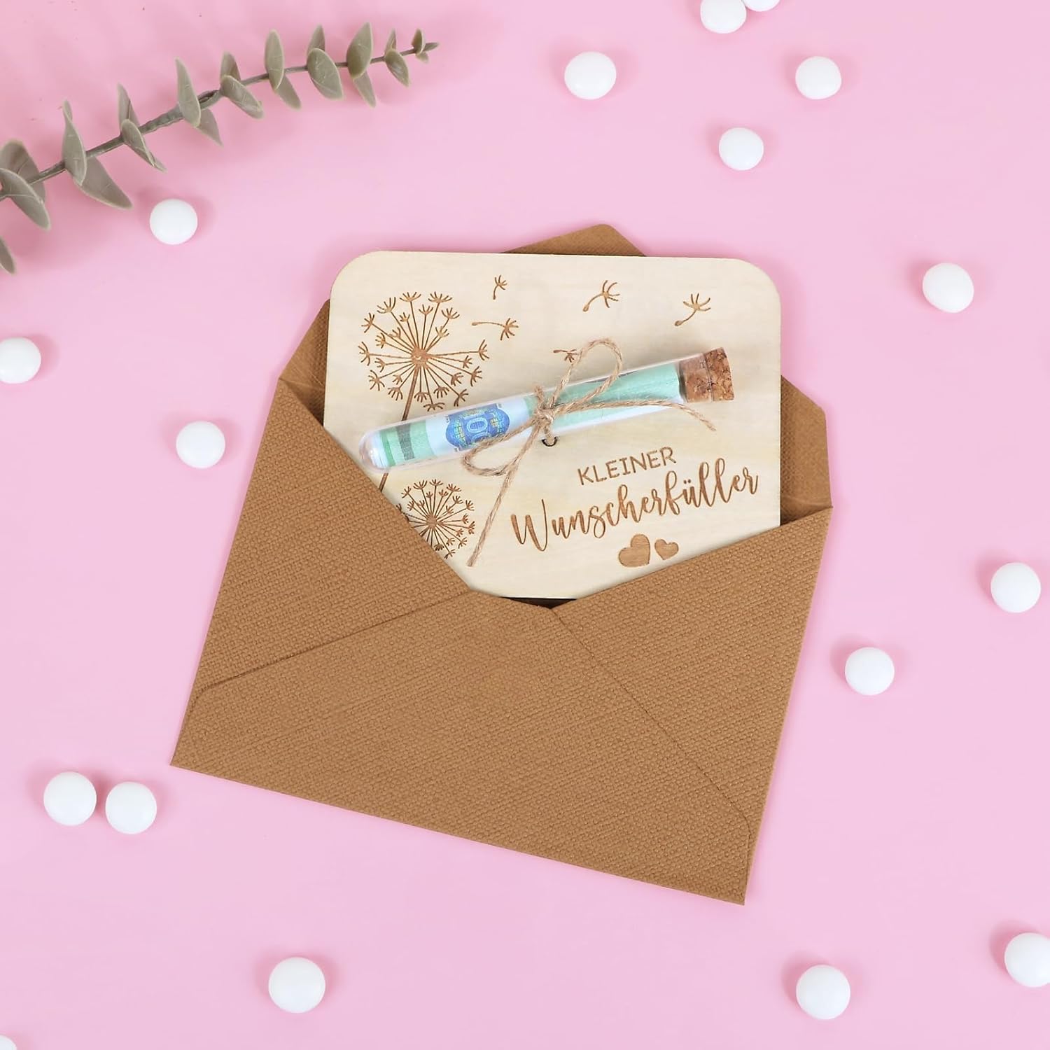 Carte Cadeau En Argent En Bois Originale Pour Anniversaire I Emballage