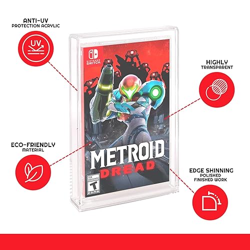 Miniatura 3 de EVORETRO Acrylic Display Case Compatible for Nintendo Switch Games - Clear Game Box Protector with UV Protection - 4MM Thick Protective Case for