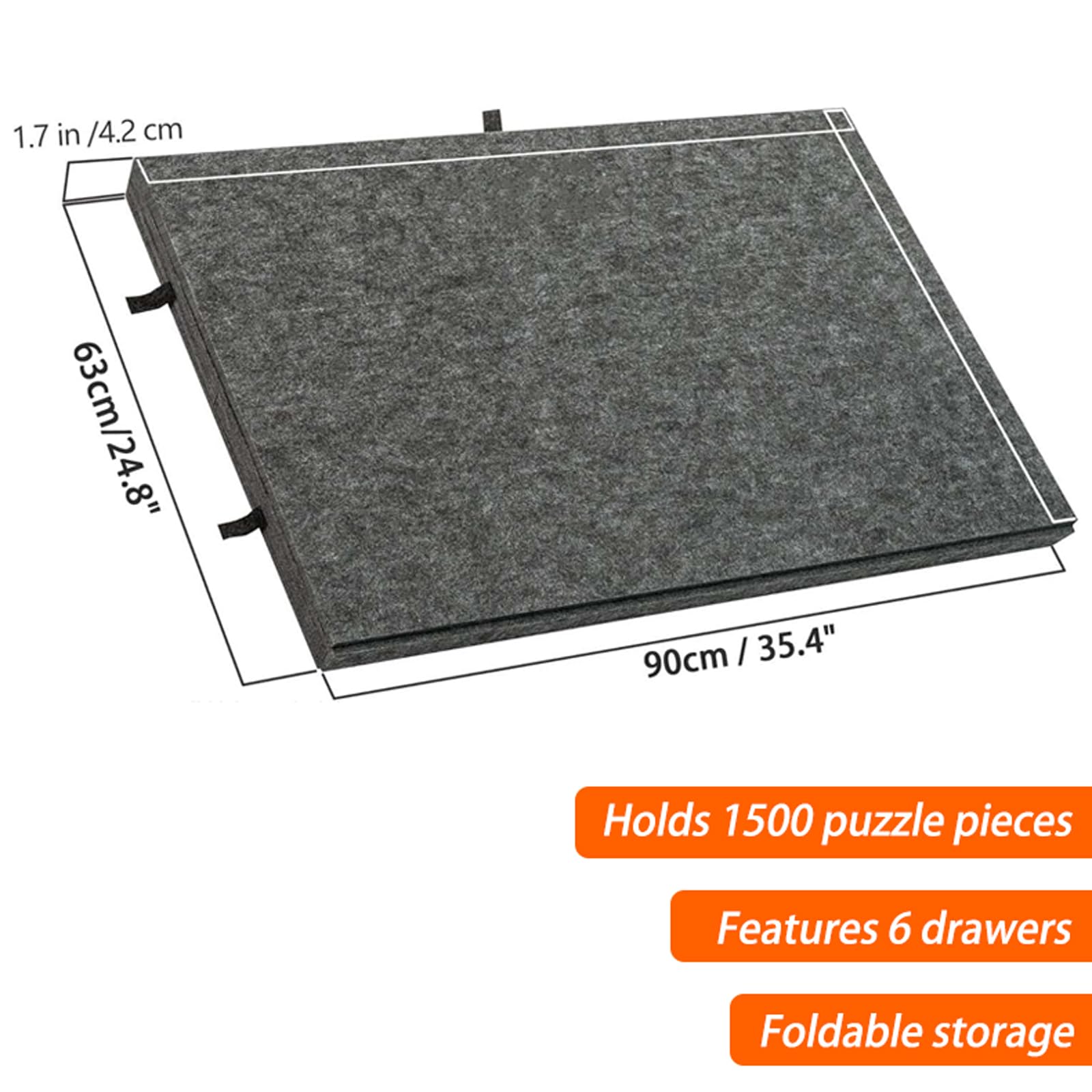 Stół do puzzli, rozkładana deska do puzzli 2 w 1, filcowa taca na puzzle, przenośna deska do puzzli, antypoślizgowa, z pokrywką i szufladami, dla dorosłych i chłopców dziewcząt