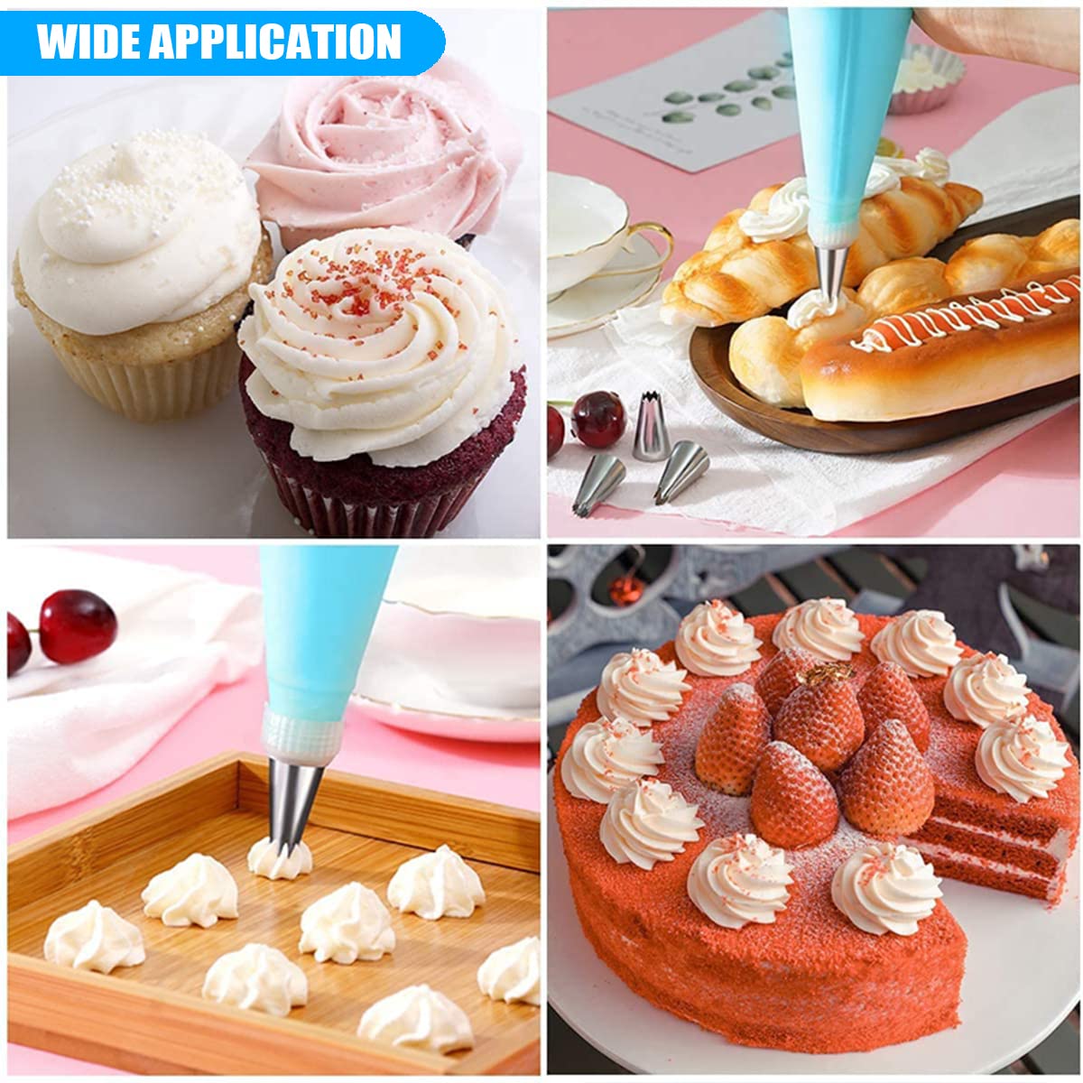 Piping Tips 34Pcs Piping Bags And Tips Set, Bake Cake Decorating - Main Image