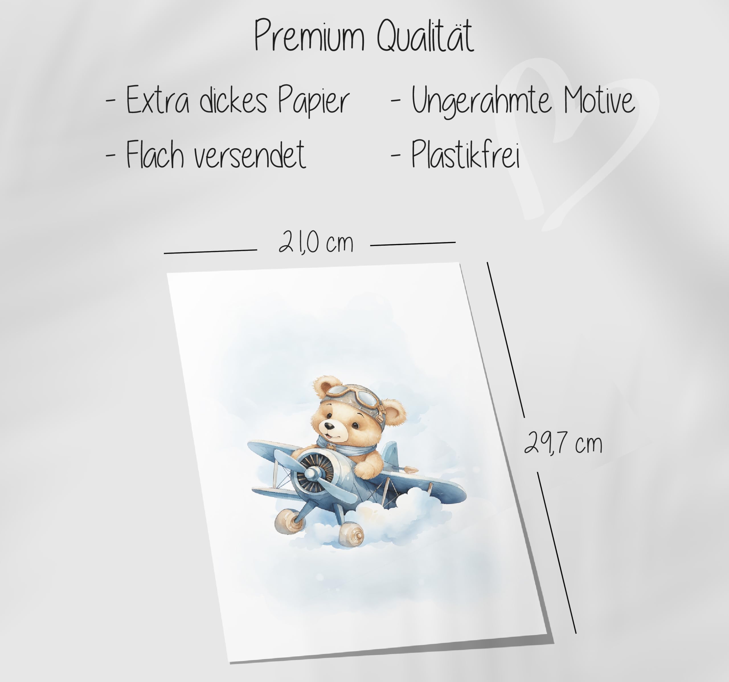 LAVEMA Decorazione per camera da letto del bambino, poster A4 (21 x 30 cm), senza cornice, poster per animali e camera da letto, per bambini, motivo: giungla
