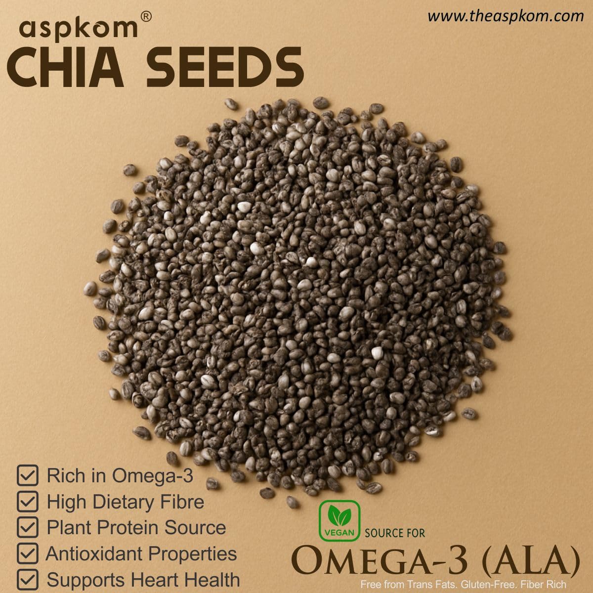 Buy Now Aspkom Organic Chia Seeds (Salvia Hispanica) 100G | Omega-3 ... 3 Buy Now Aspkom Organic Chia Seeds (Salvia Hispanica) 100G | Omega-3 ...