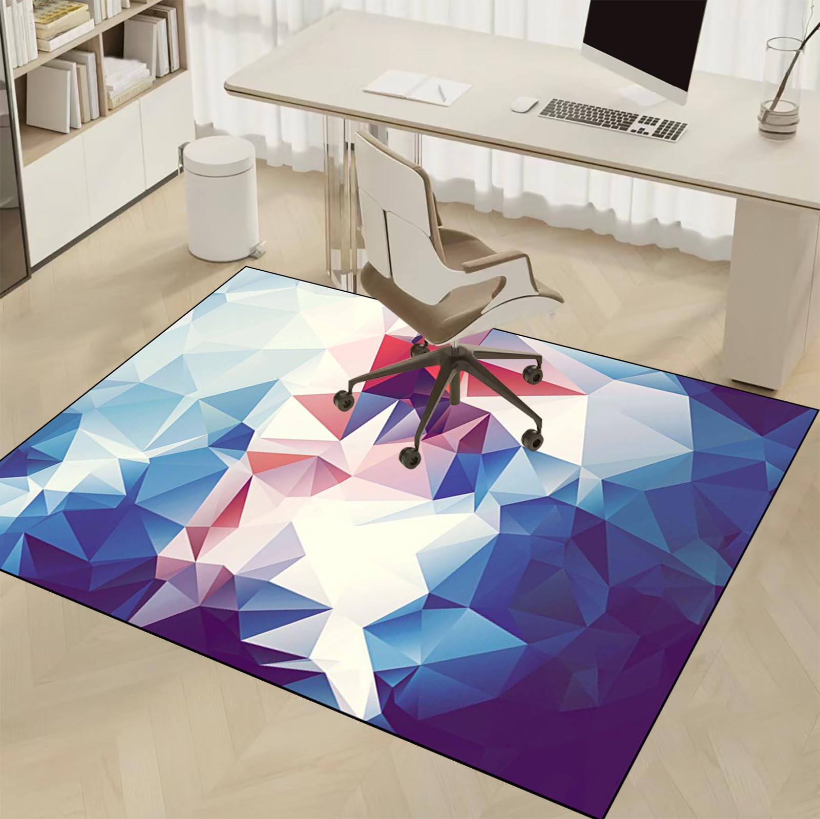 Mata pod fotel gamingowy na podłogę dywanową, krzesło biurkowe, mata ochronna na podłogę, mata podłogowa na dywan, ochraniacz podłogi na krzesło rolowane, 120 x 150 cm, dywan gamingowy na twardą
