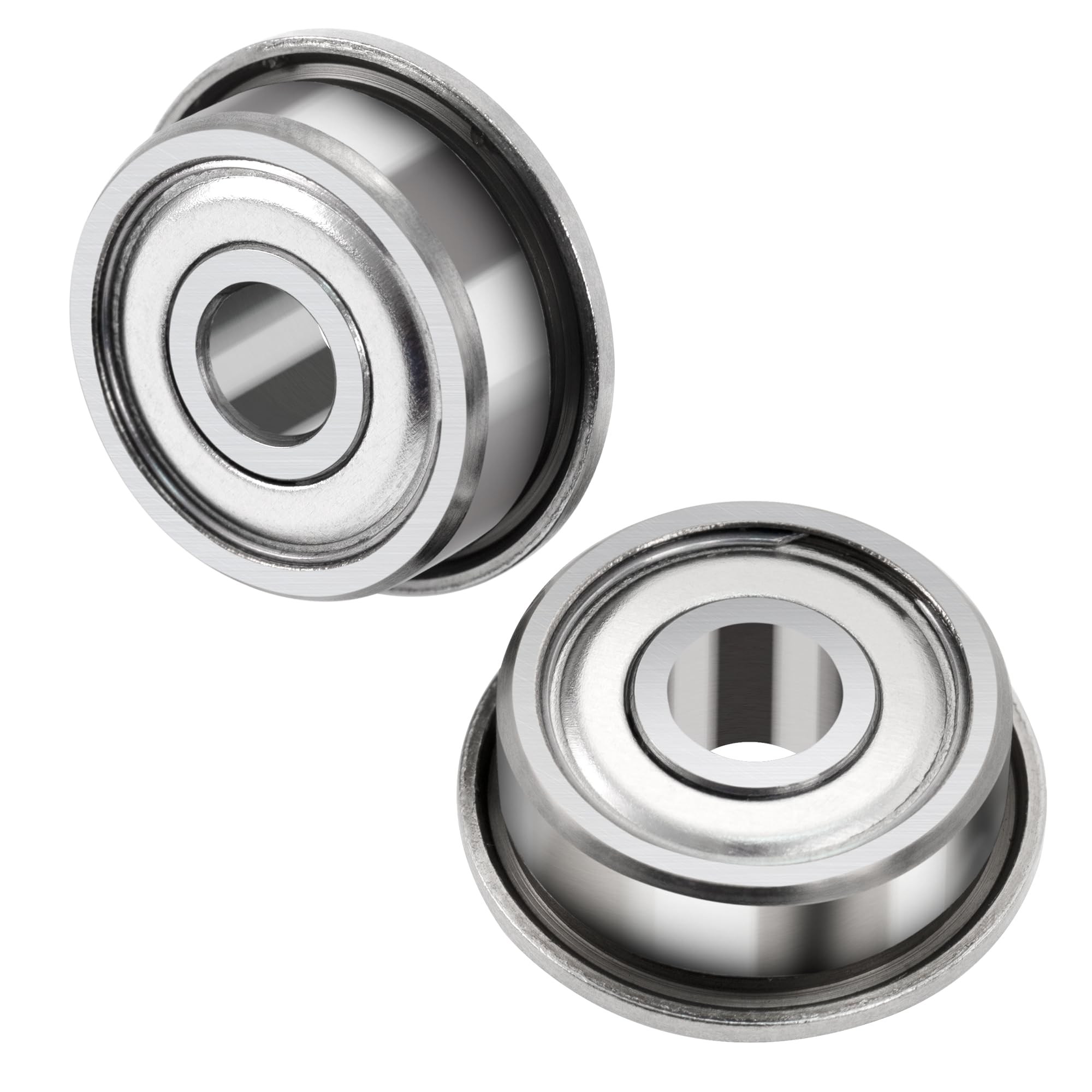 XIKE MF125ZZ Flanged Ball Bearings 5x12x4mm, 10 Pcs Double Metal