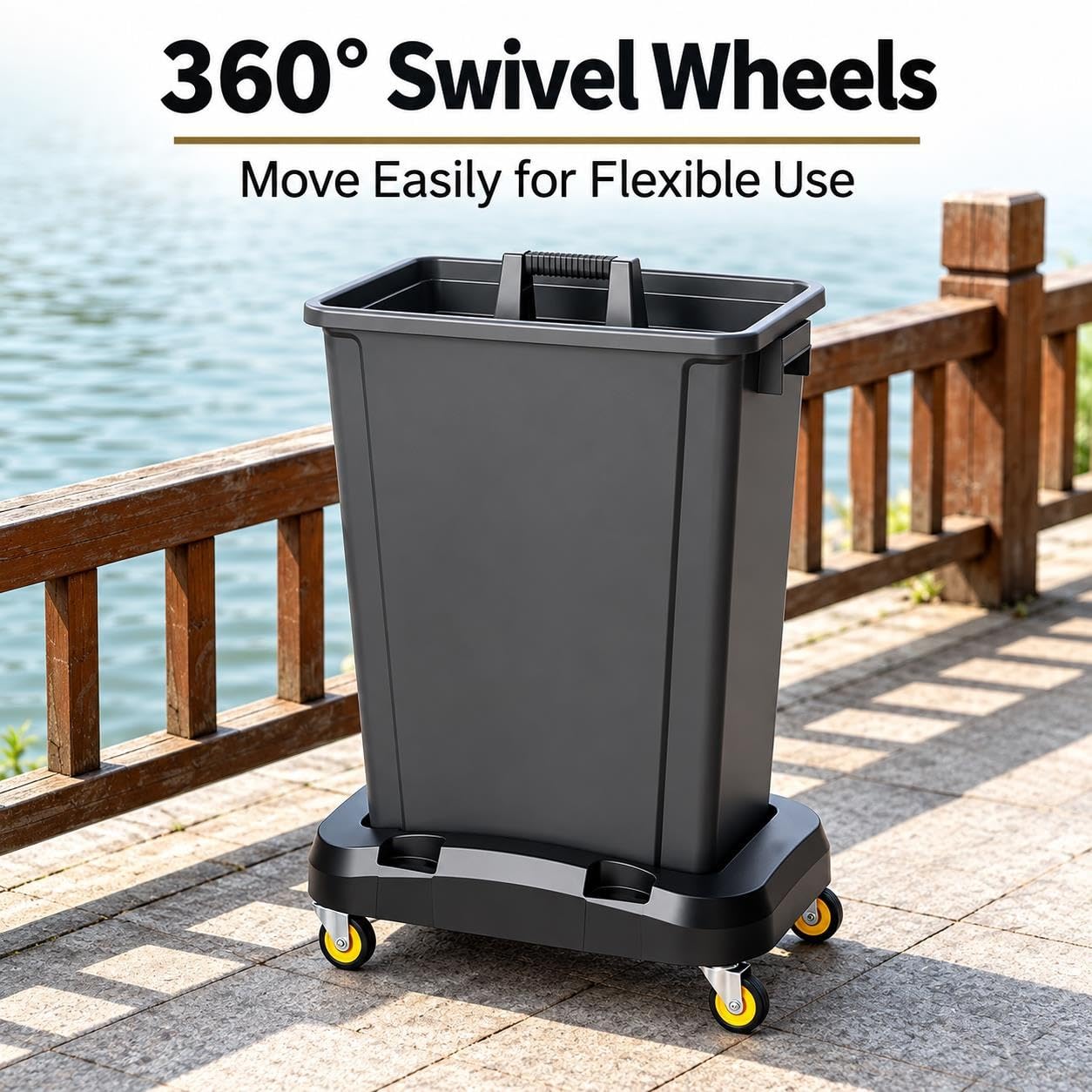 Carrello per Pulizie con Ruote Girevoli e Porta Attrezzi