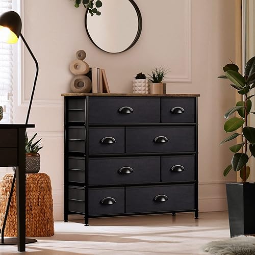Miniatura 2 de Sorbus - Cómoda con 8 cajones mueble de almacenamiento en torre para dormitorio, pasillo, armario, organización de oficina, marco de acero, parte